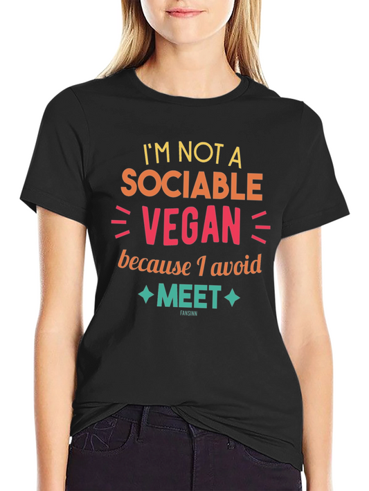 Camiseta Vegana Antisocial para Hombre