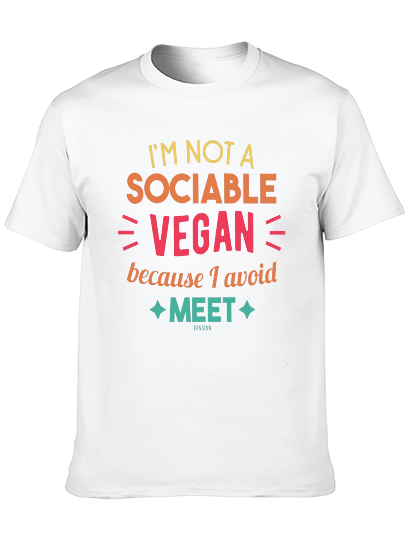 Camiseta Vegana Antisocial para Hombre