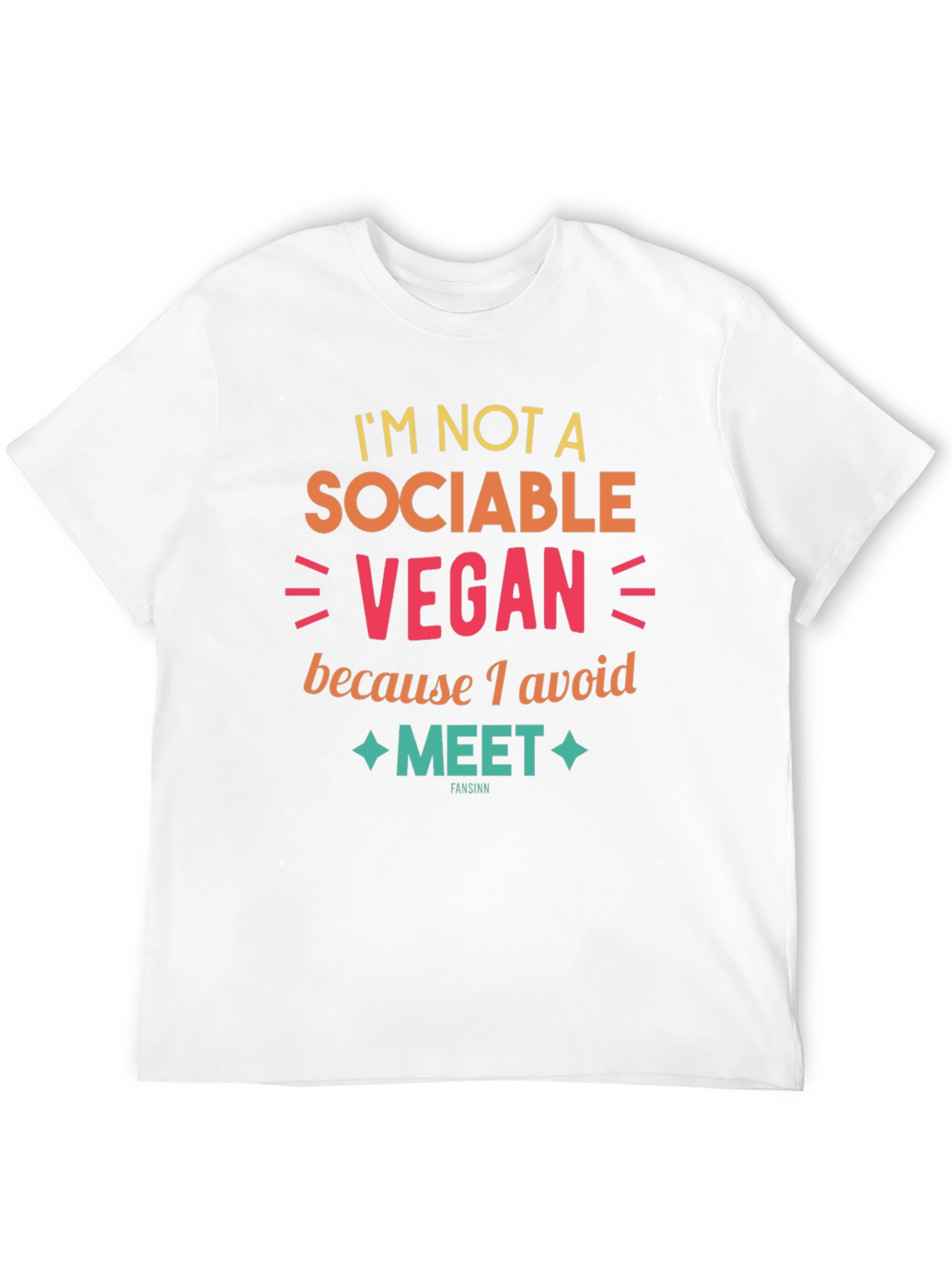 Camiseta Vegana Antisocial para Hombre