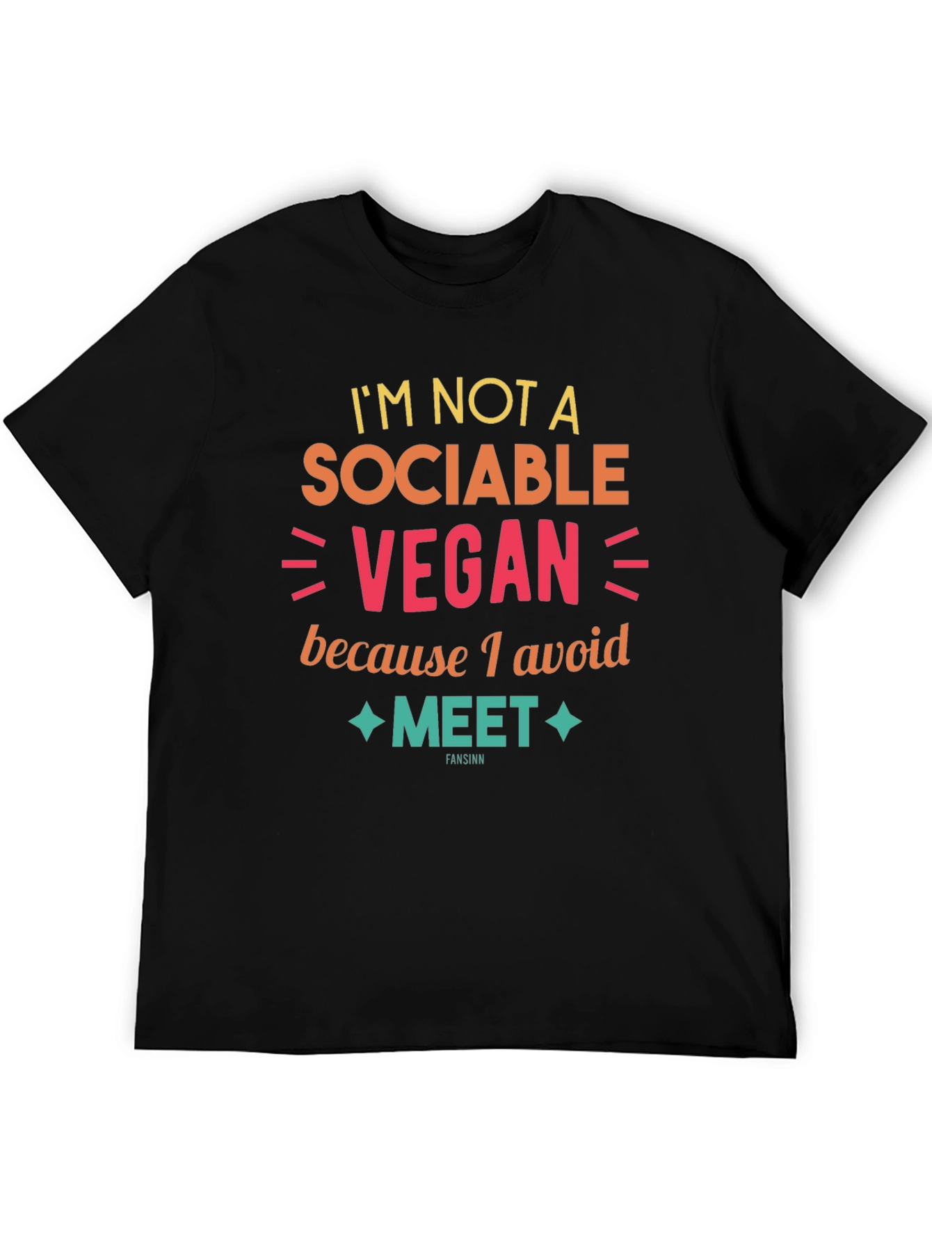Camiseta Vegana Antisocial para Hombre