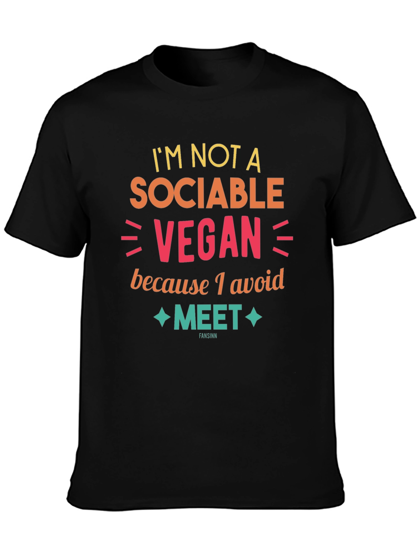 Camiseta Vegana Antisocial para Hombre
