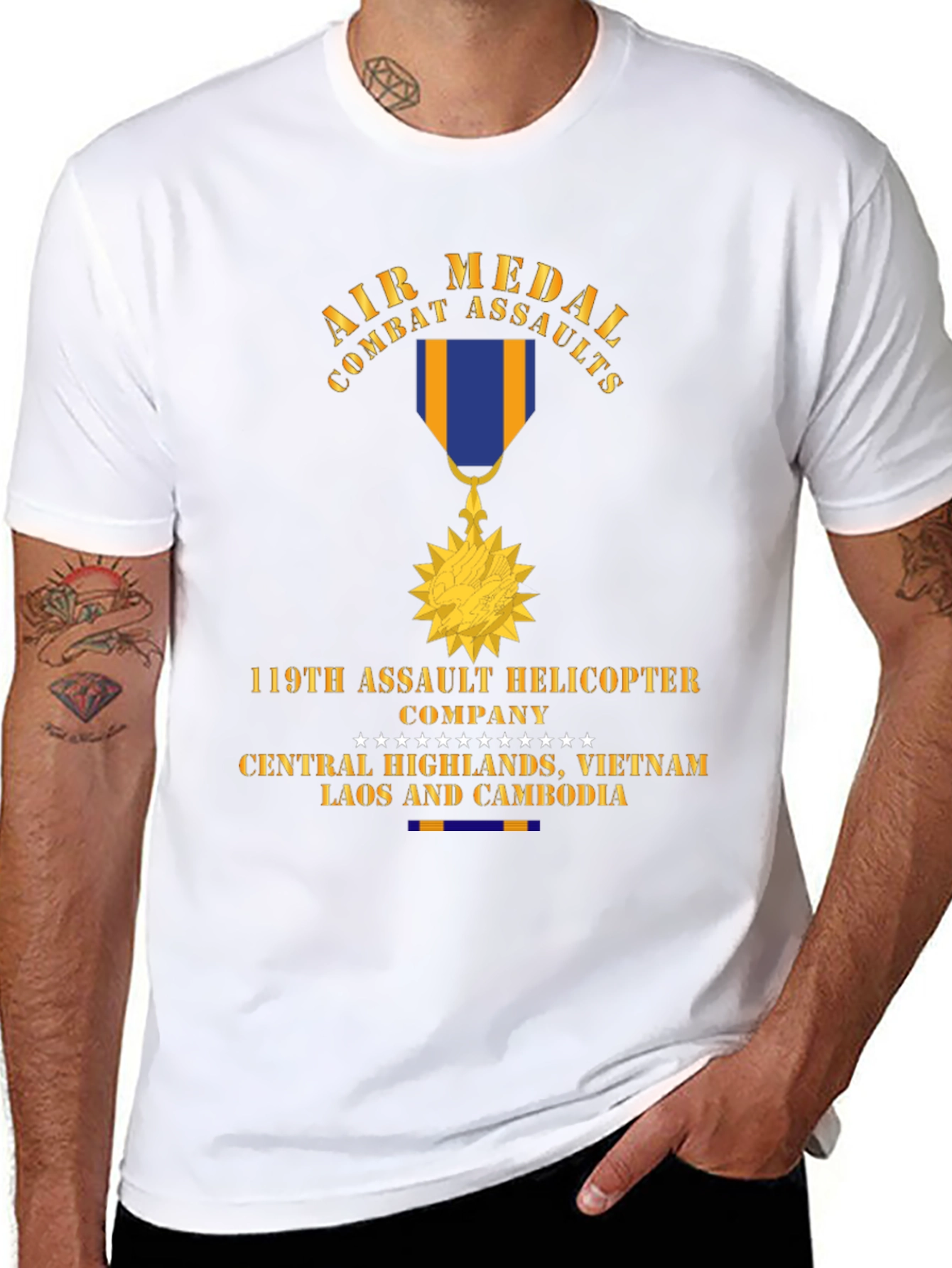 Camiseta Air Medal Combat Assaults 119th Helicopter Company