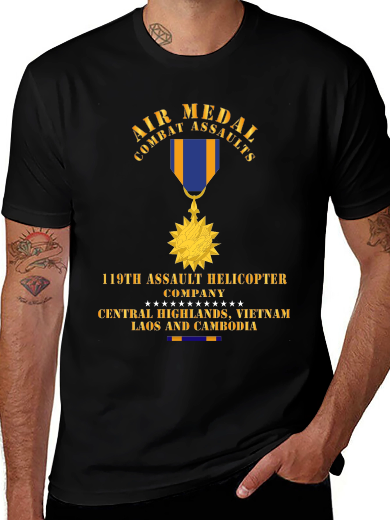 Camiseta Air Medal Combat Assaults 119th Helicopter Company