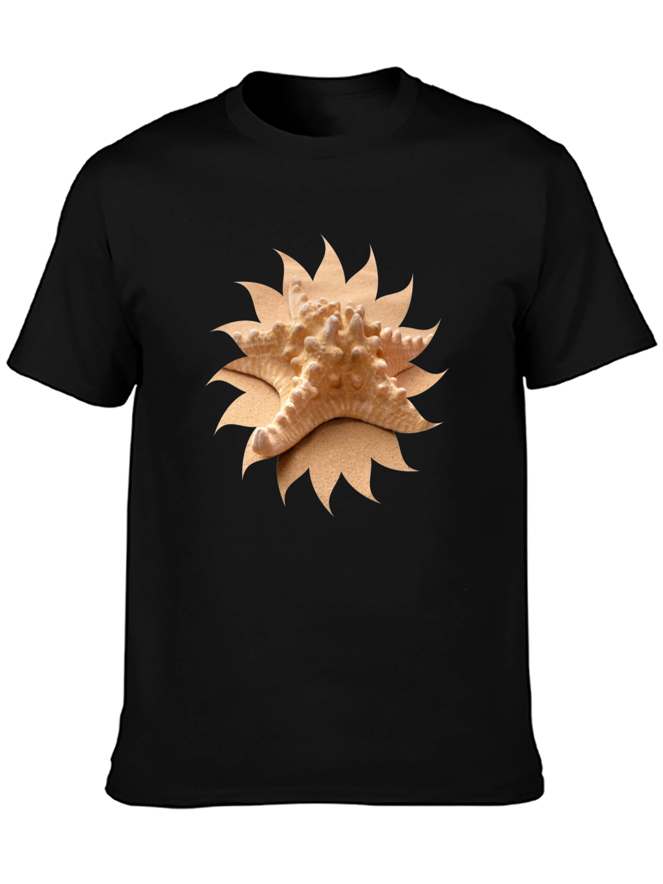 Camiseta Negra con Estrella de Mar