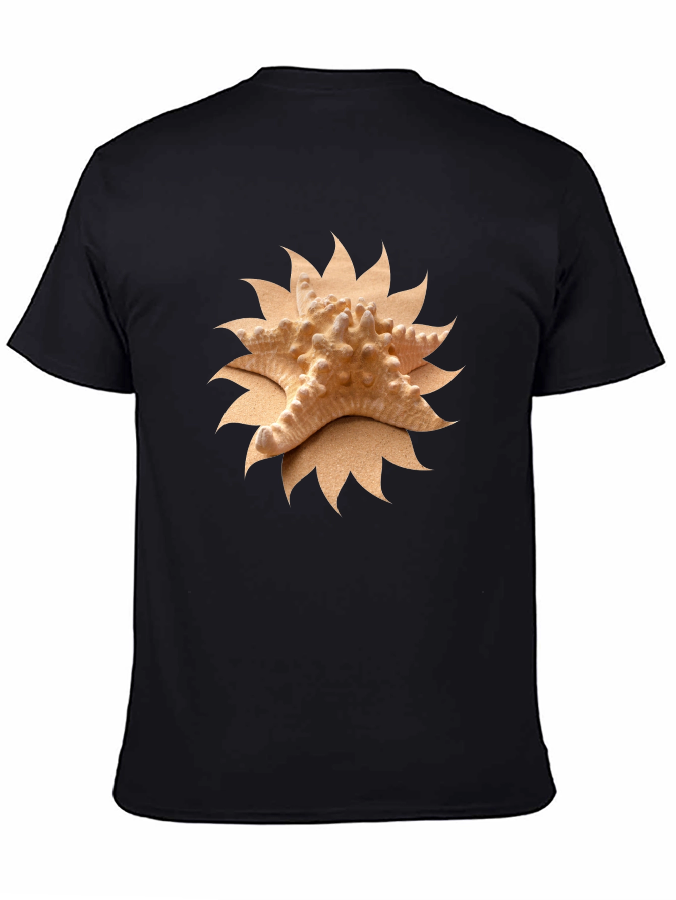 Camiseta Negra con Estrella de Mar