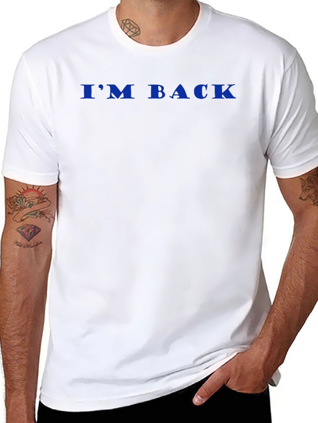 Camiseta Negra Hombre - IM BACK