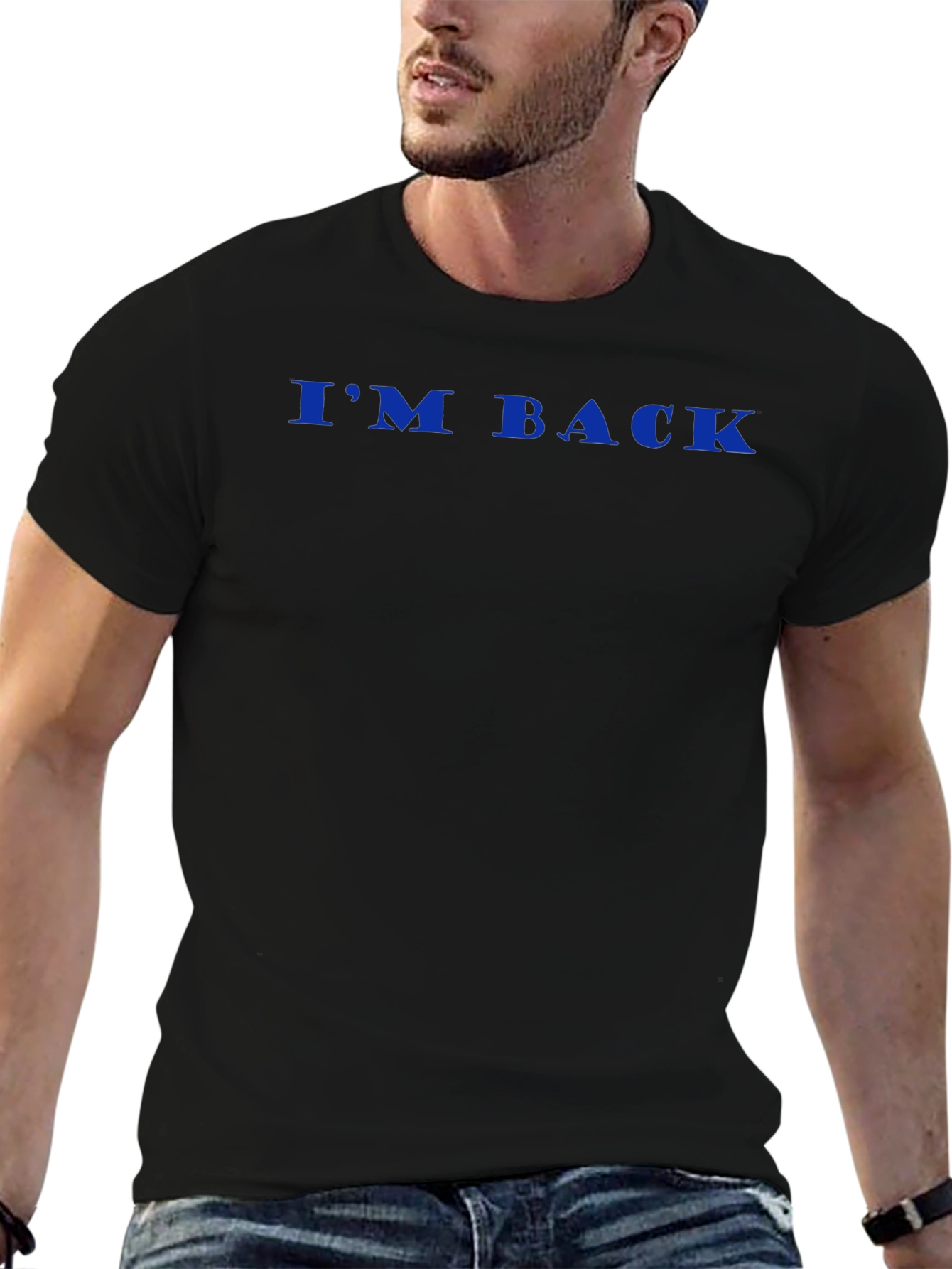 Camiseta Negra Hombre - IM BACK