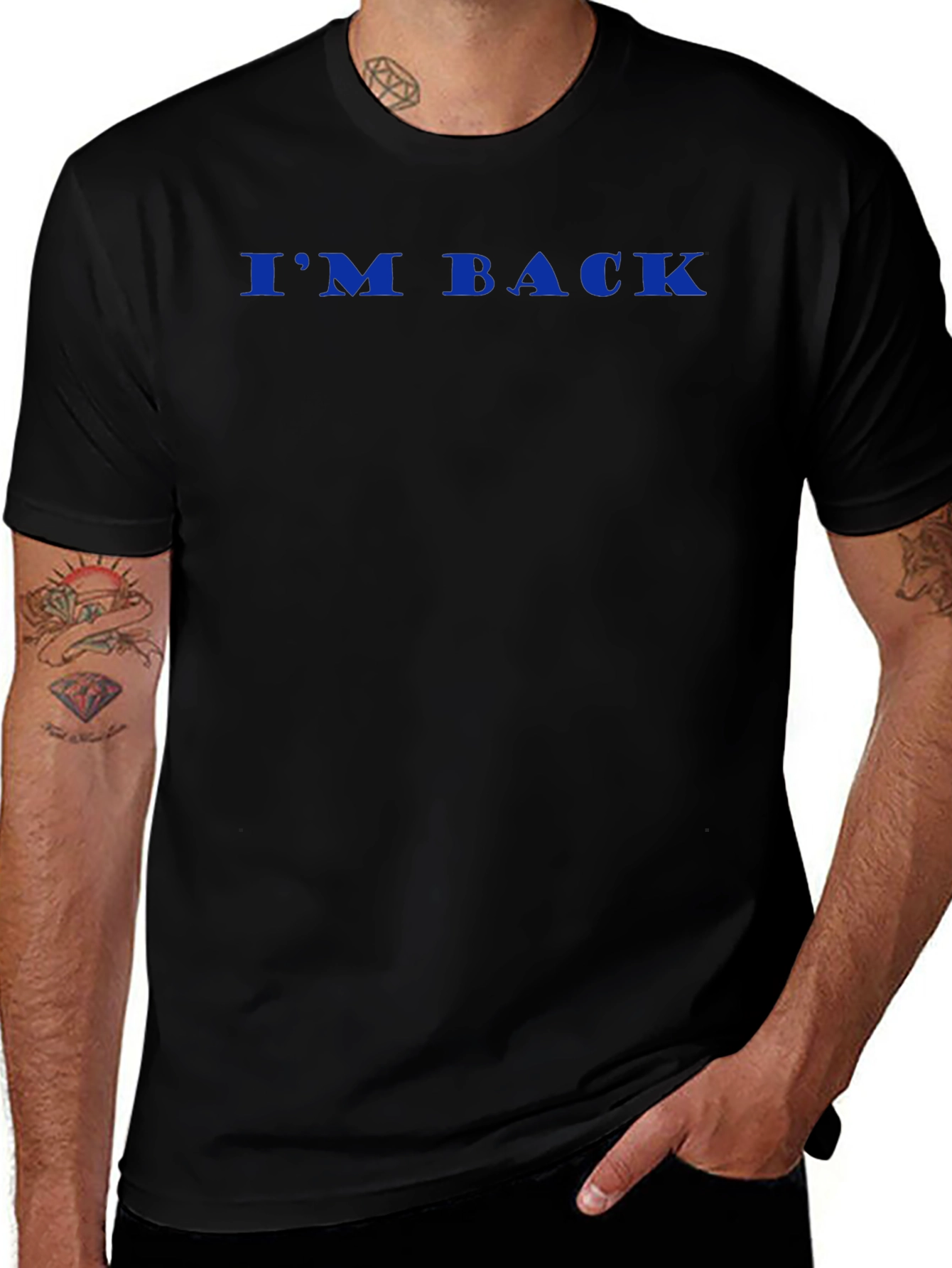 Camiseta Negra Hombre - IM BACK