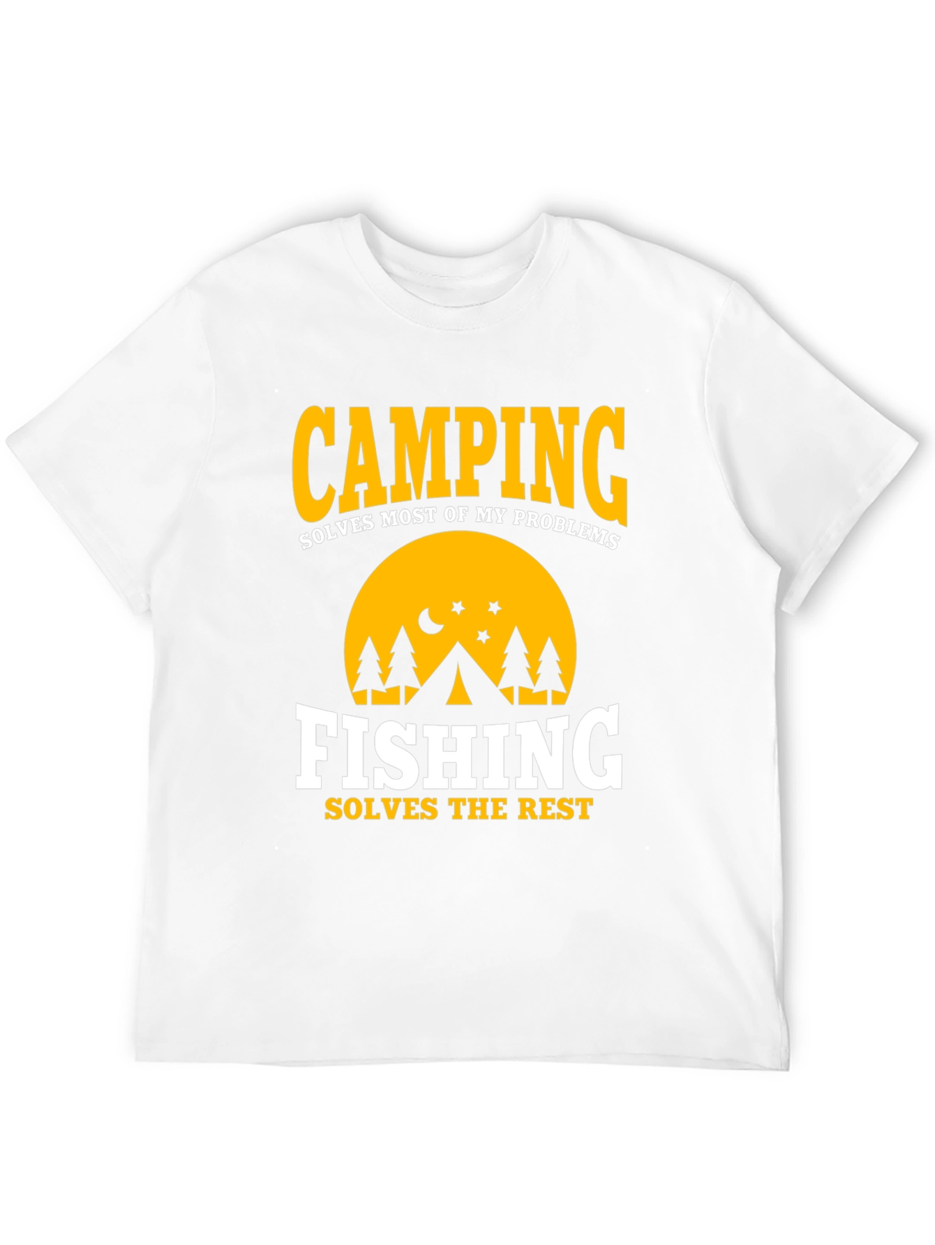 Camiseta Negra Camping & Fishing Soluciones