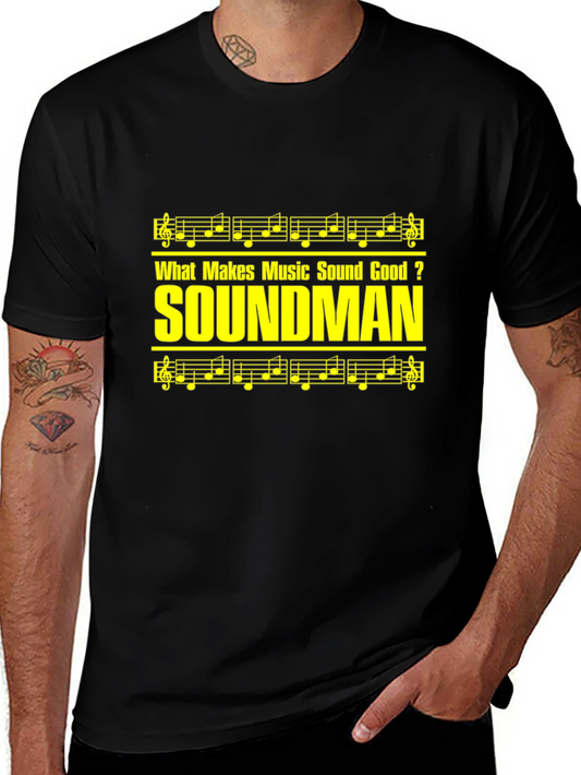 Camiseta Negra Hombre - Sonido Música