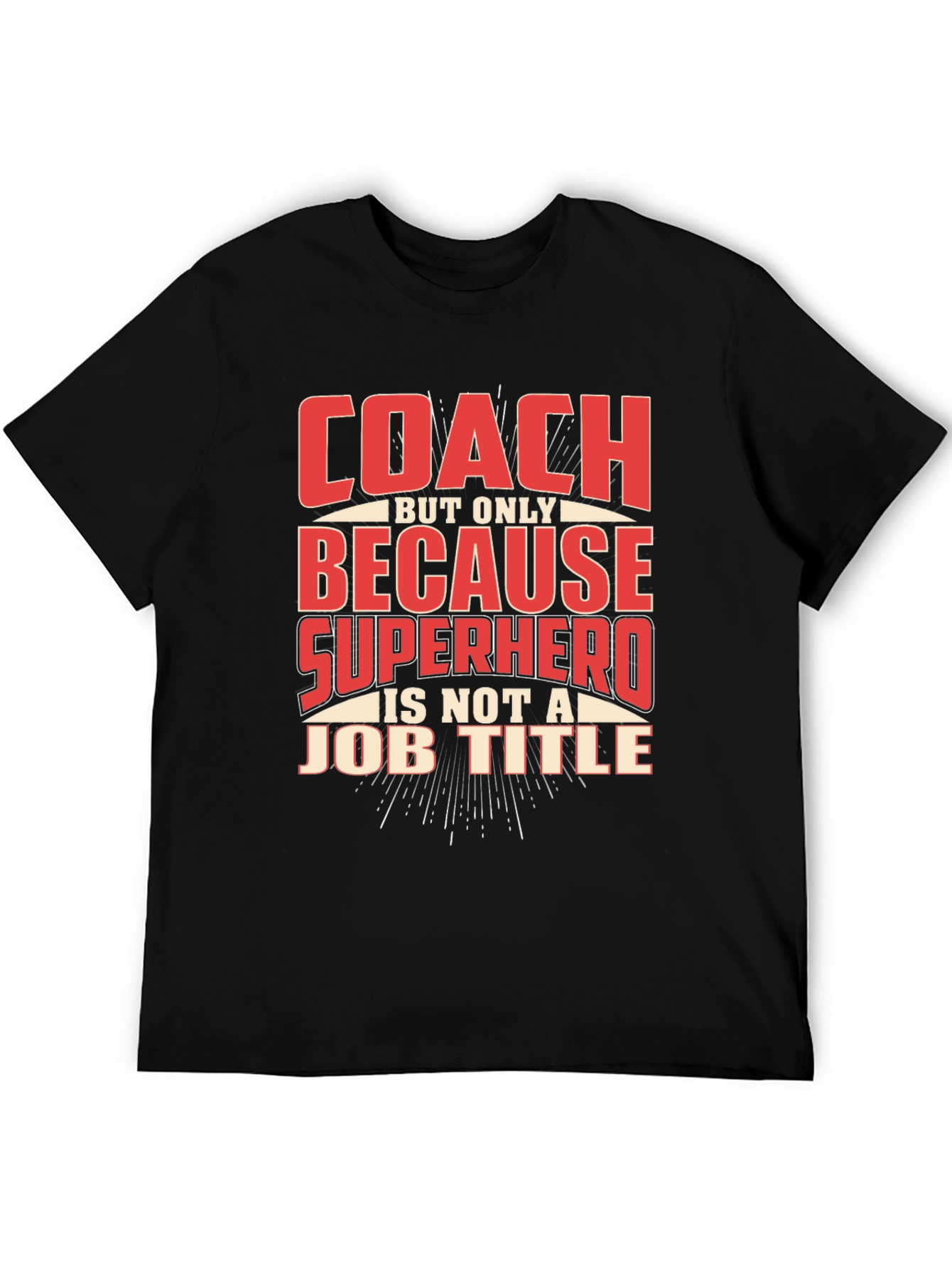 Camiseta Negra Coach Superhéroe