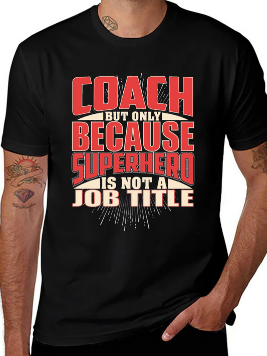 Camiseta Negra Coach Superhéroe