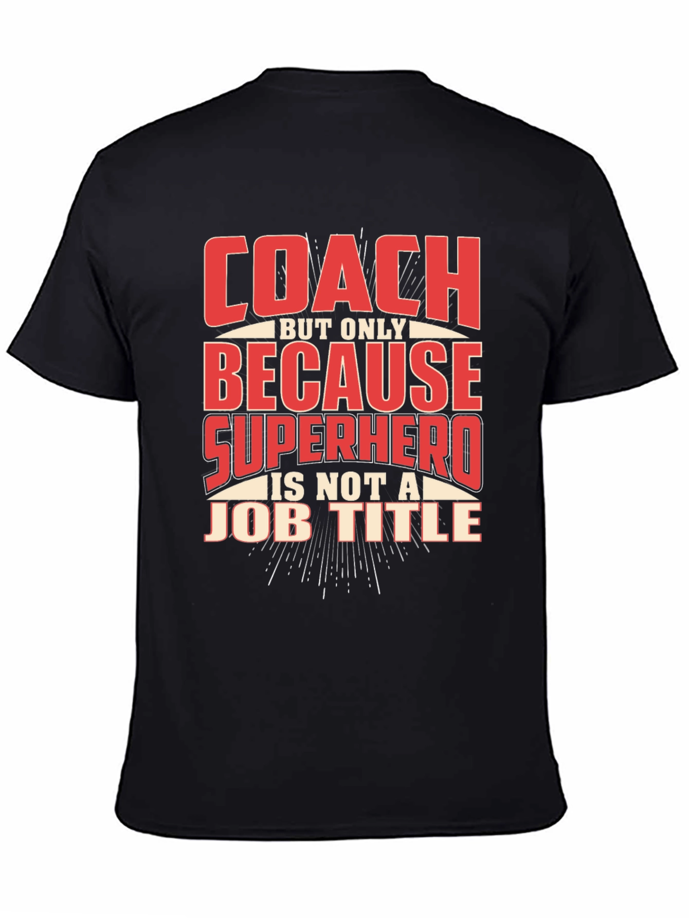 Camiseta Negra Coach Superhéroe