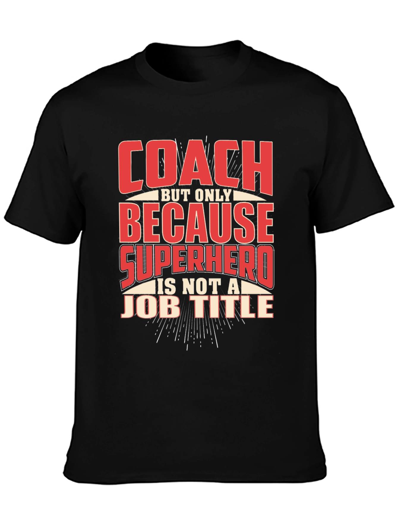 Camiseta Negra Coach Superhéroe