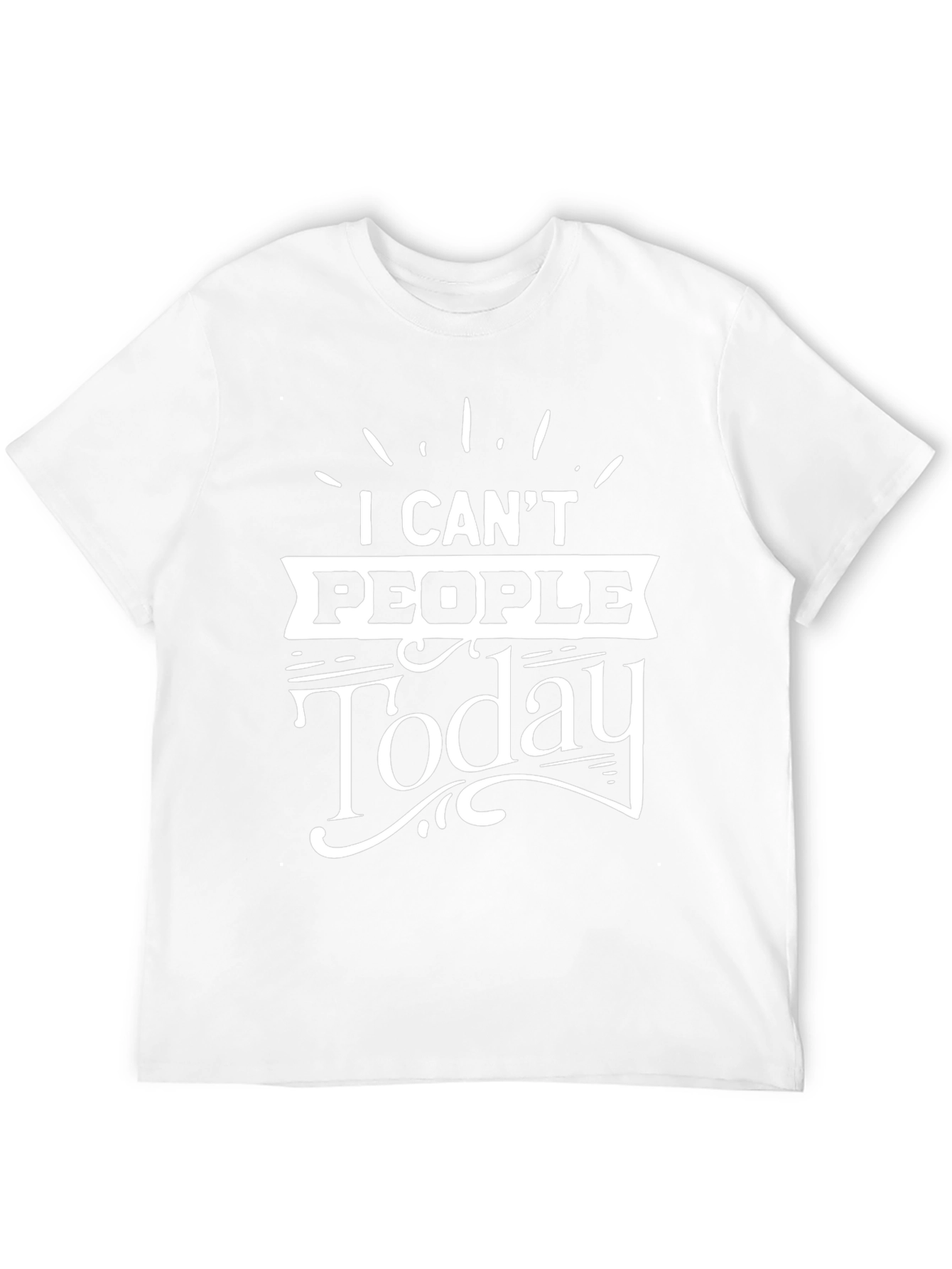 Camiseta Negra con Diseño I Cant People Today