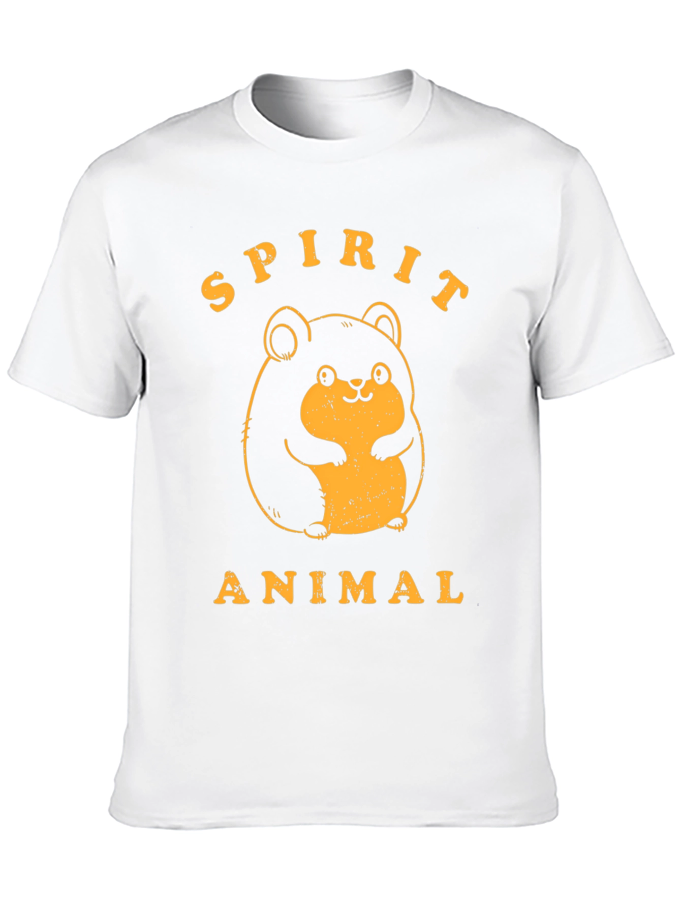 Camiseta Negra Animal Espiritual con Diseño Hamster