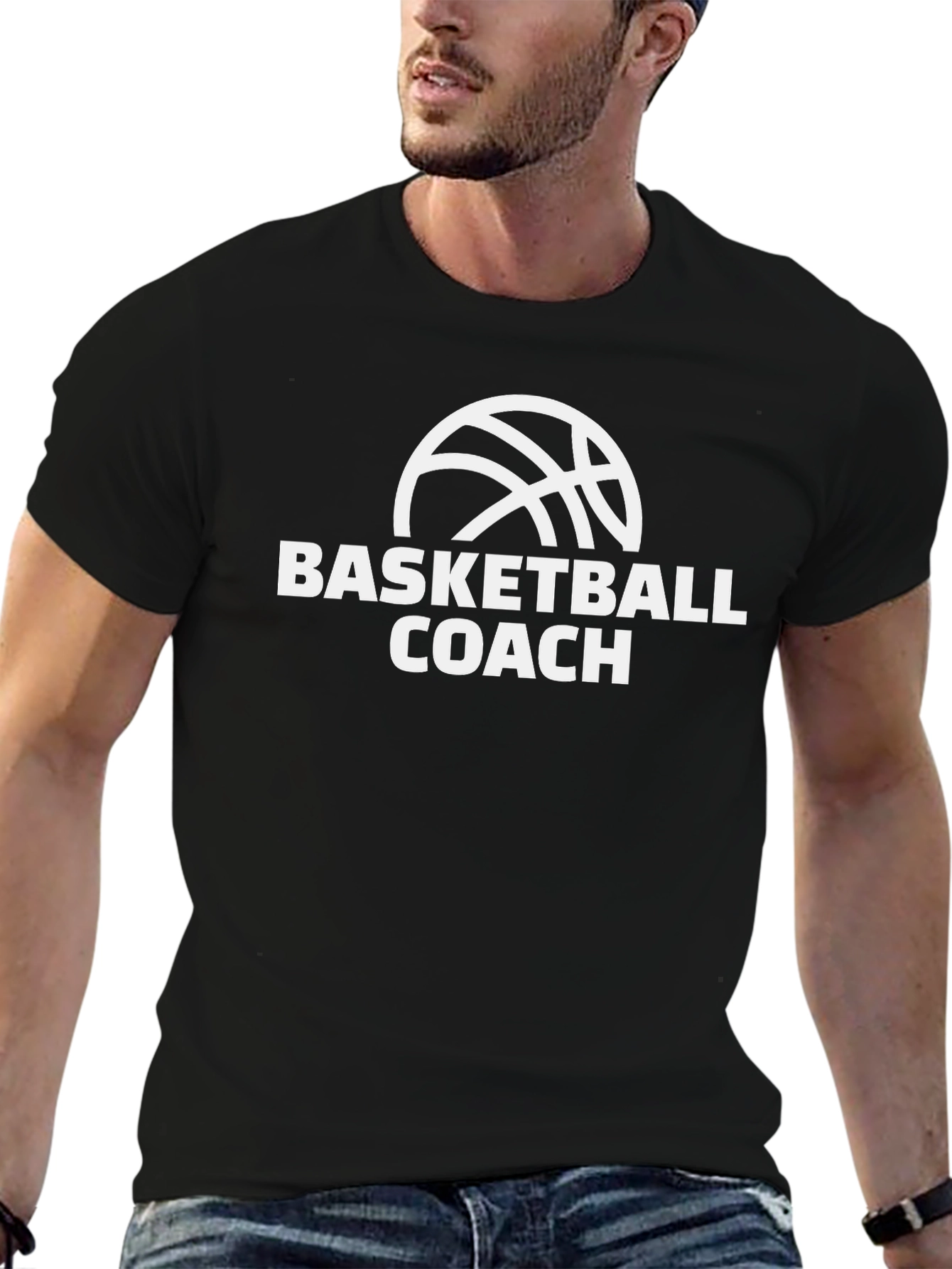 Camiseta Negra de Entrenador de Baloncesto