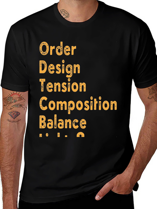 Camiseta Negra Diseño Arte - Orden Diseño Tensión
