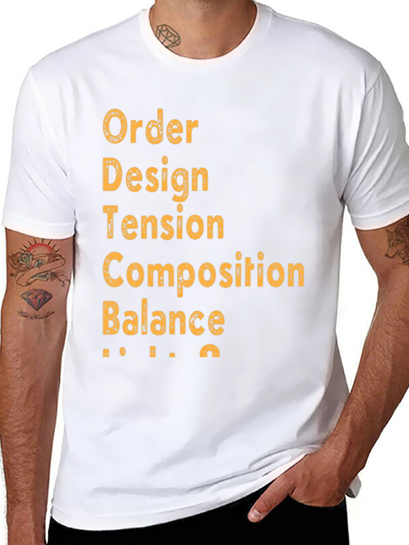 Camiseta Negra Diseño Arte - Orden Diseño Tensión