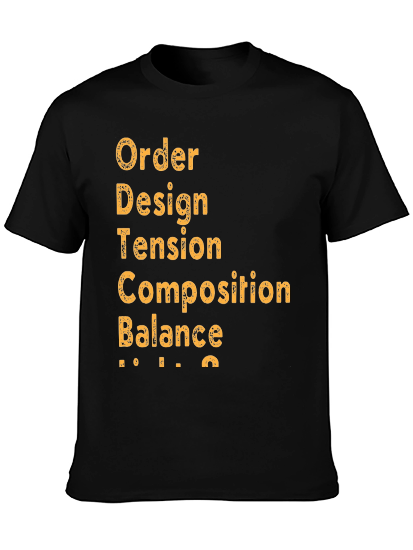 Camiseta Negra Diseño Arte - Orden Diseño Tensión