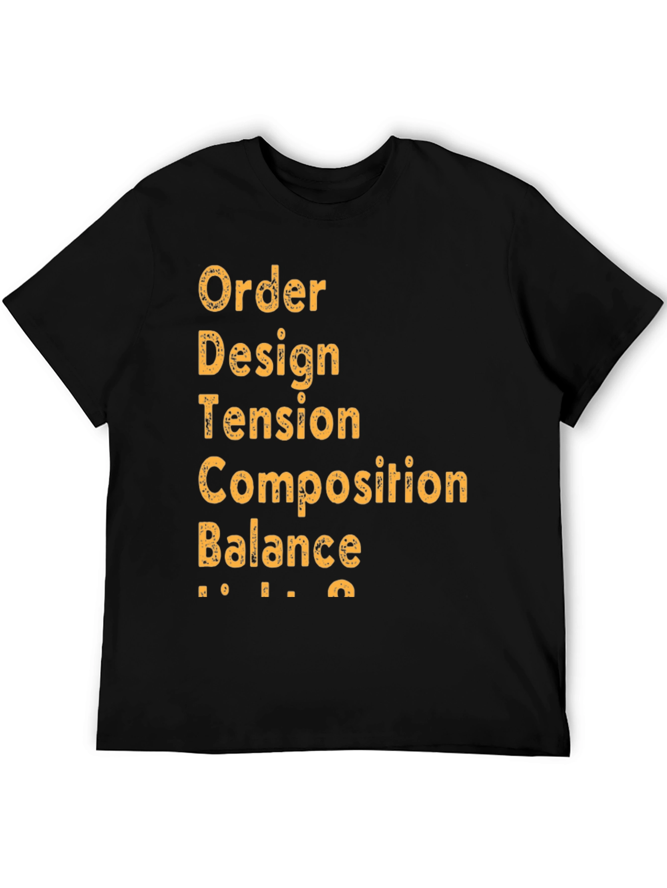 Camiseta Negra Diseño Arte - Orden Diseño Tensión