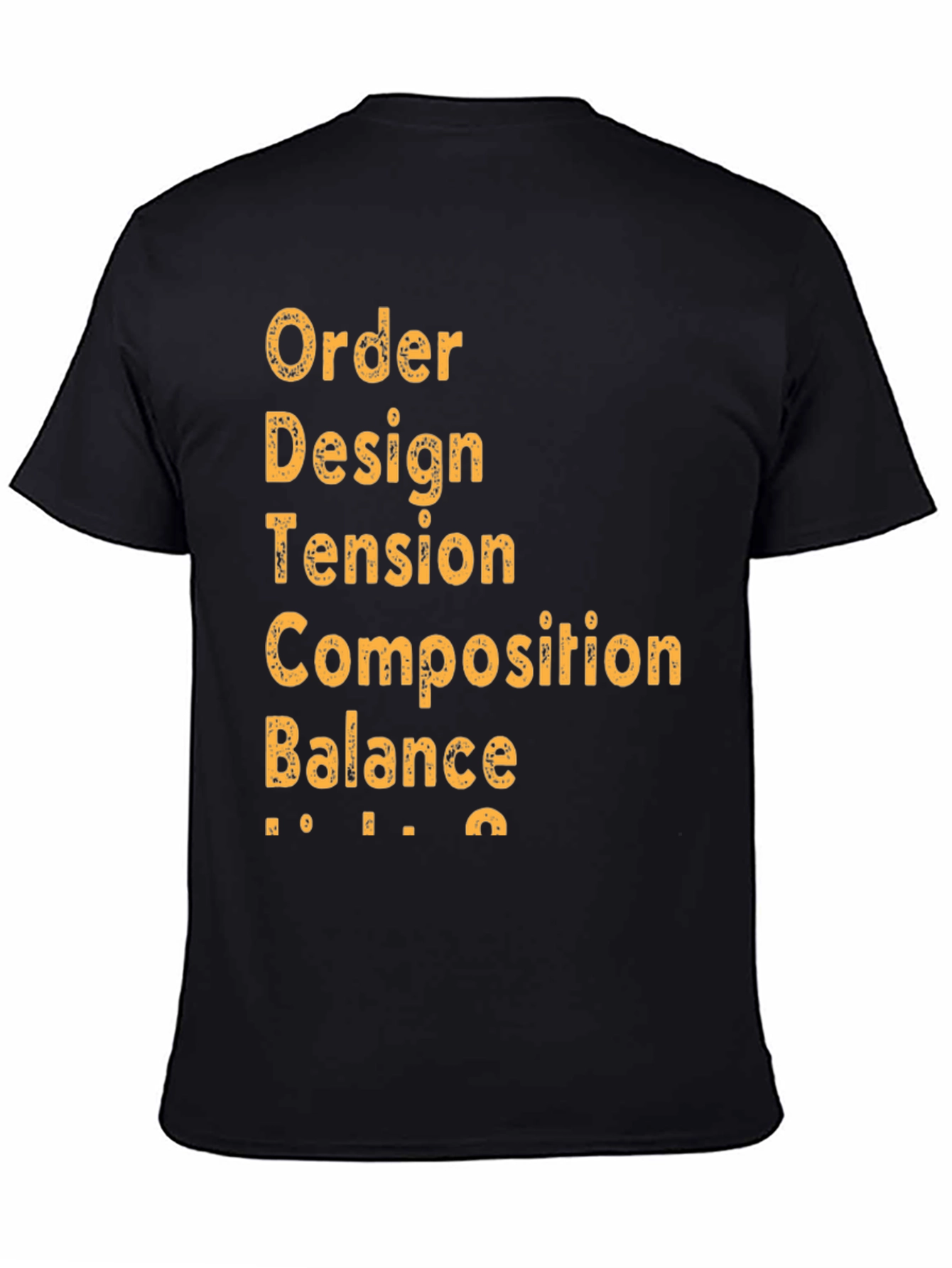Camiseta Negra Diseño Arte - Orden Diseño Tensión