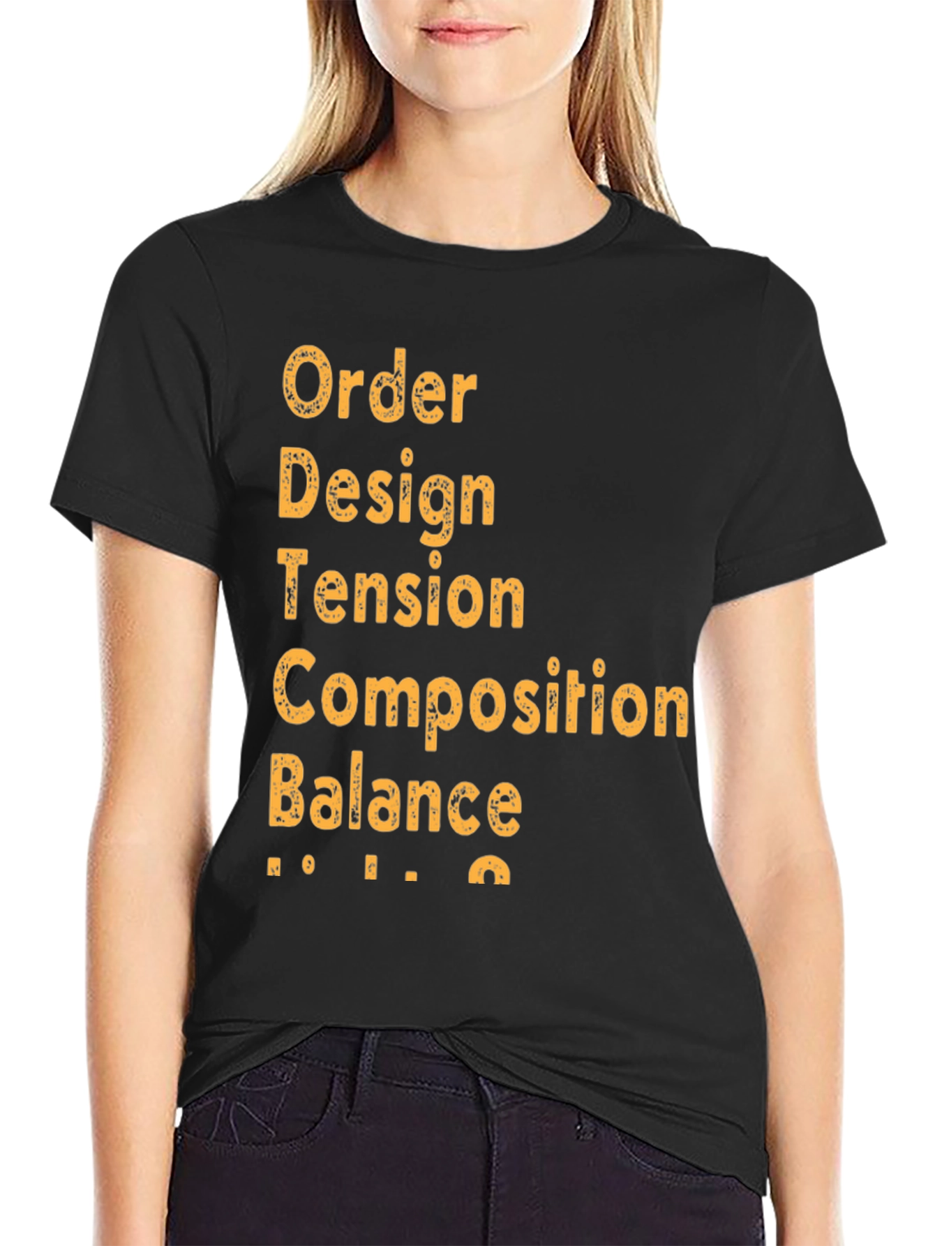 Camiseta Negra Diseño Arte - Orden Diseño Tensión