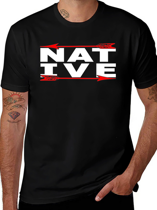 Camiseta Negra Native con Flechas Rojas