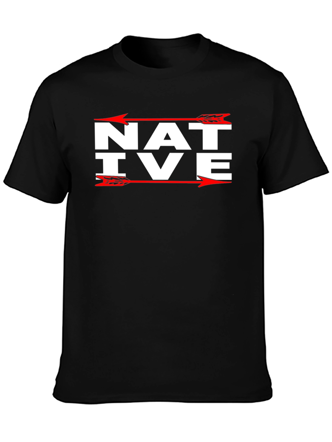 Camiseta Negra Native con Flechas Rojas