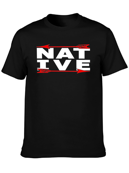Camiseta Negra Native con Flechas Rojas