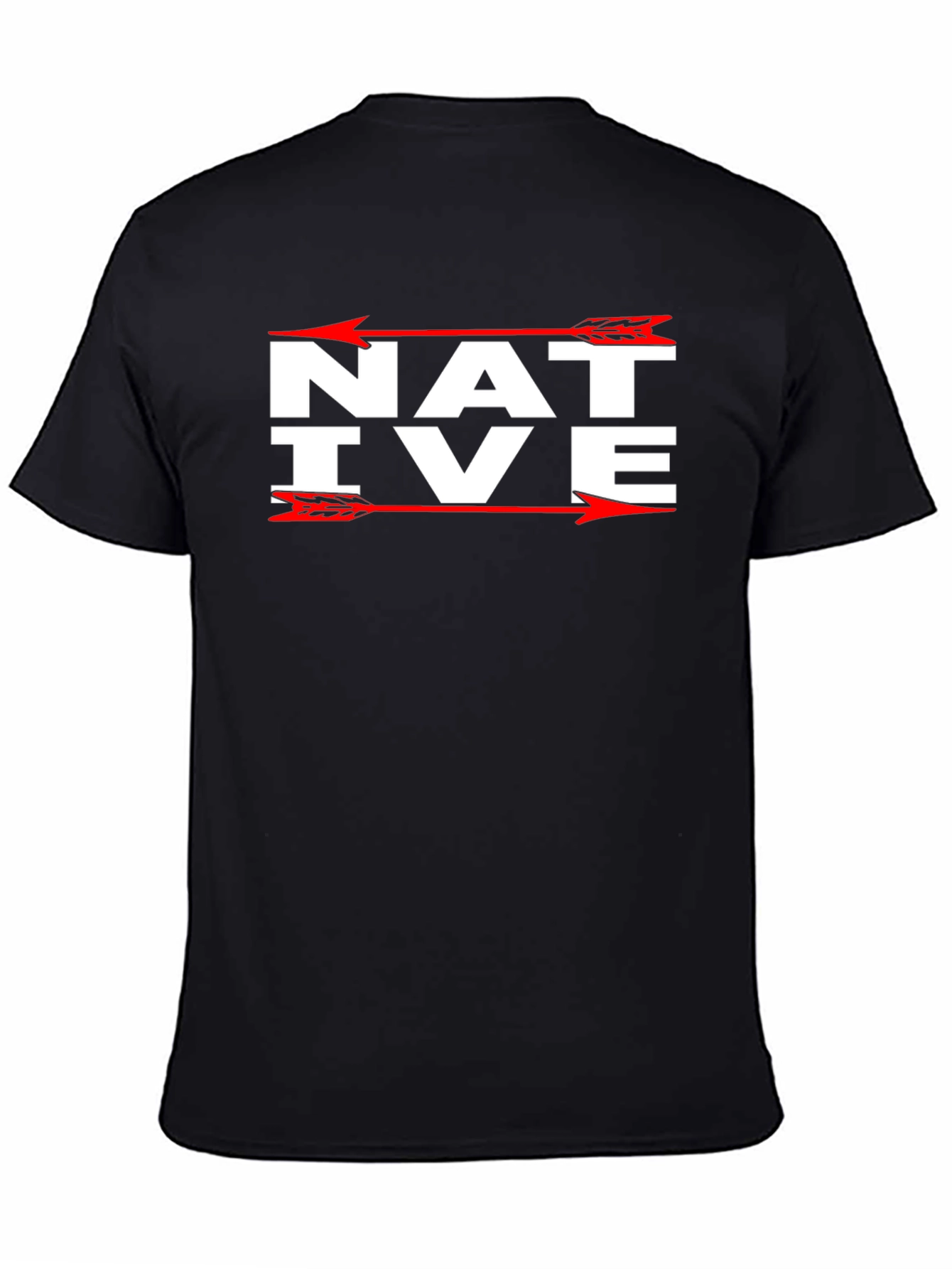 Camiseta Negra Native con Flechas Rojas