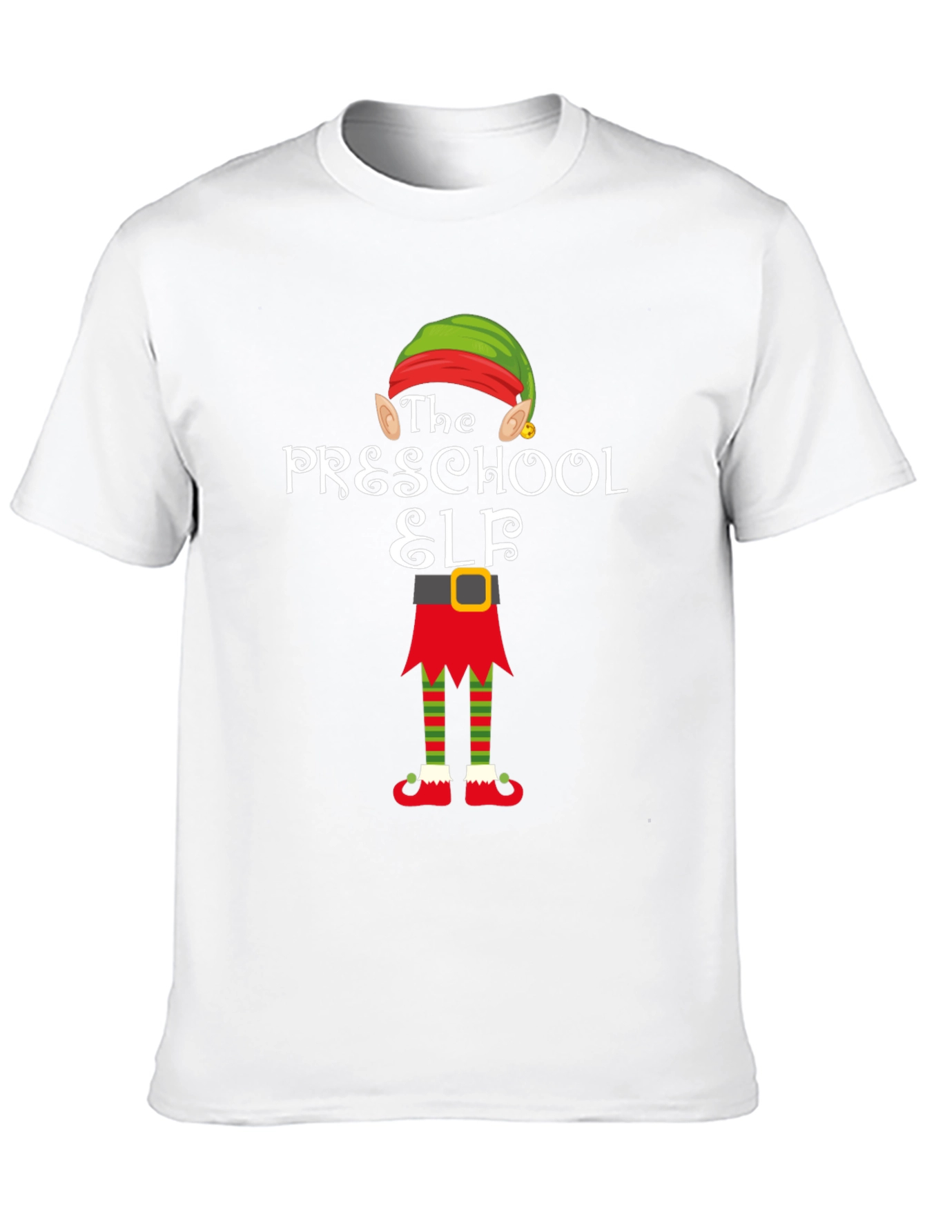 Camiseta Elfo Preescolar Negra Navideña
