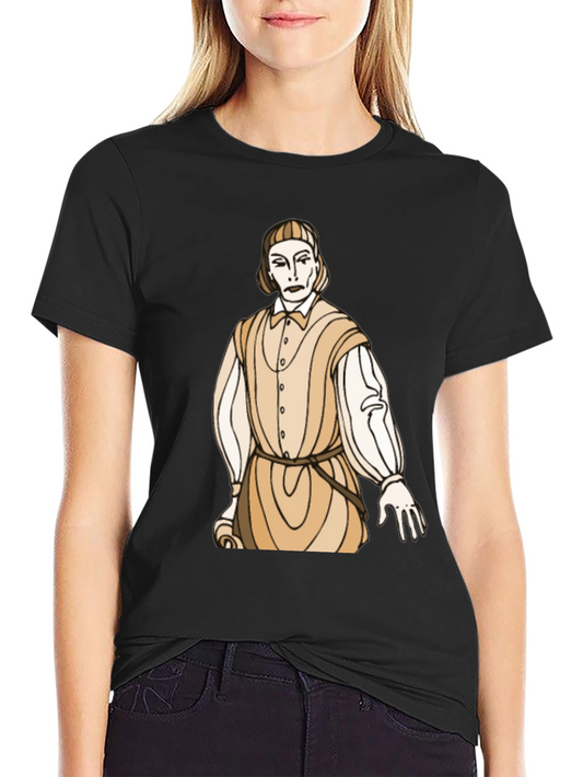 Camiseta Negra con Diseño Histórico