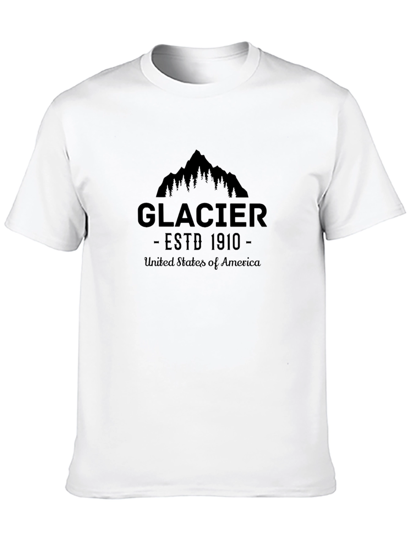 Camiseta Negra Glacier National Park ESTD 1910