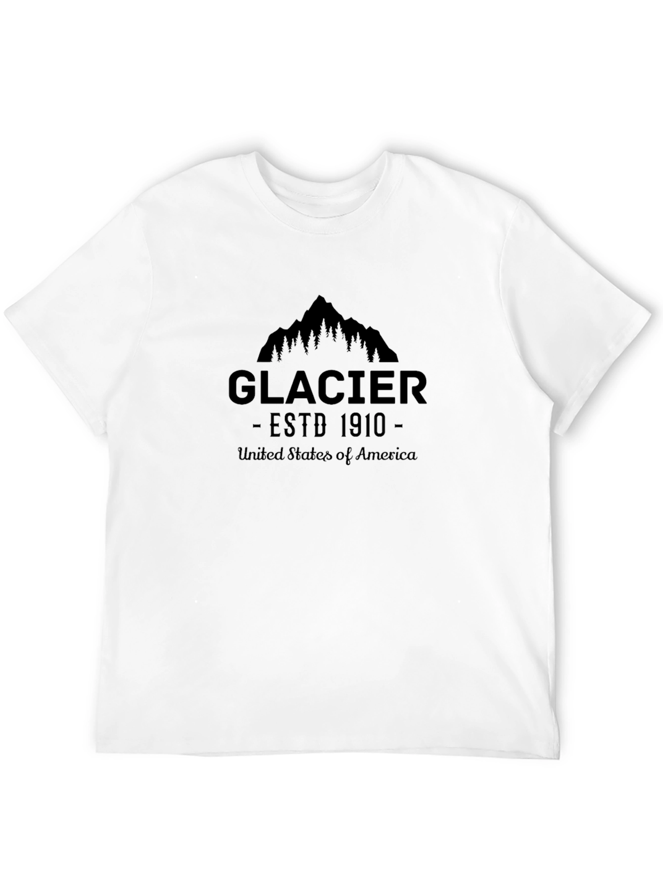 Camiseta Negra Glacier National Park ESTD 1910