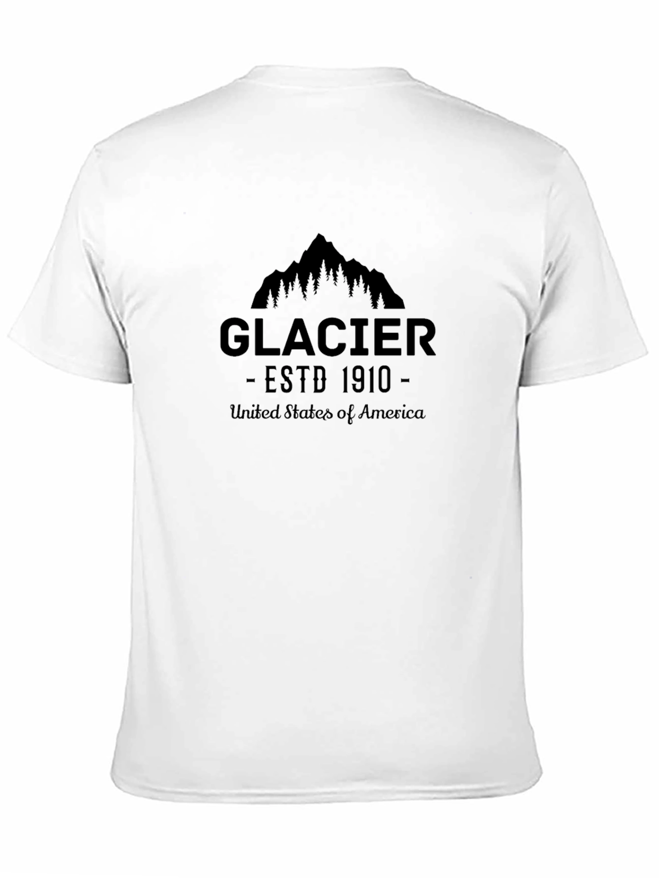 Camiseta Negra Glacier National Park ESTD 1910