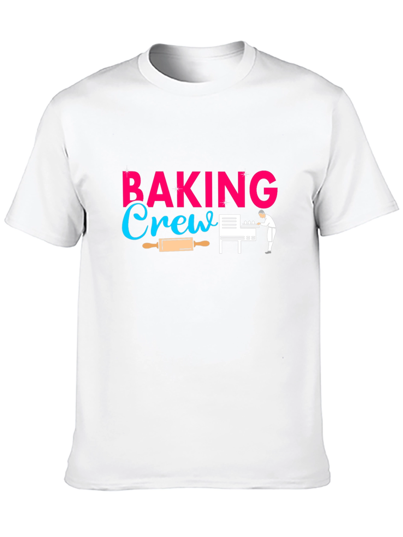 Camiseta Negra Baking Crew para Amantes de la Repostería