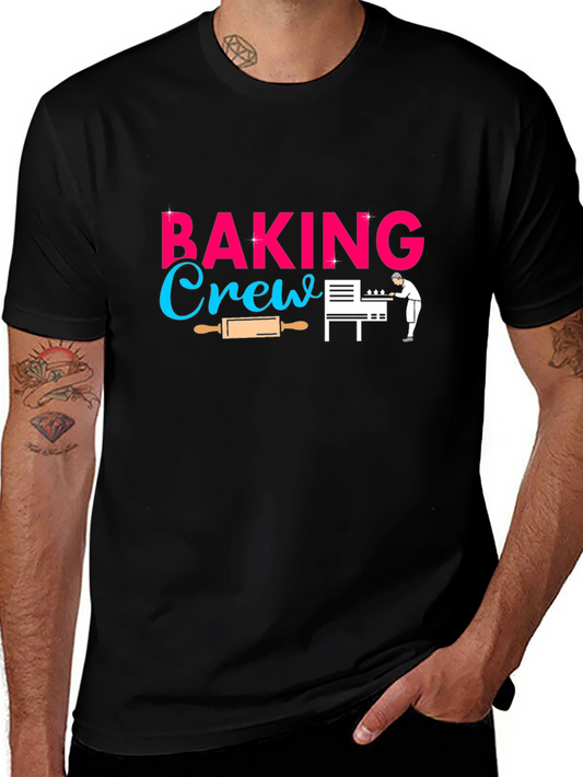 Camiseta Negra Baking Crew para Amantes de la Repostería