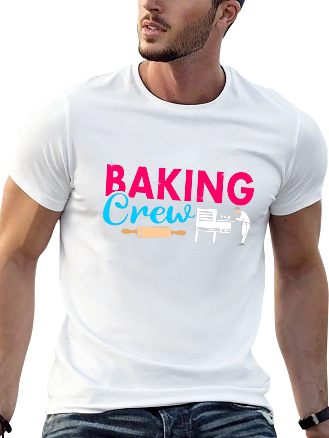 Camiseta Negra Baking Crew para Amantes de la Repostería