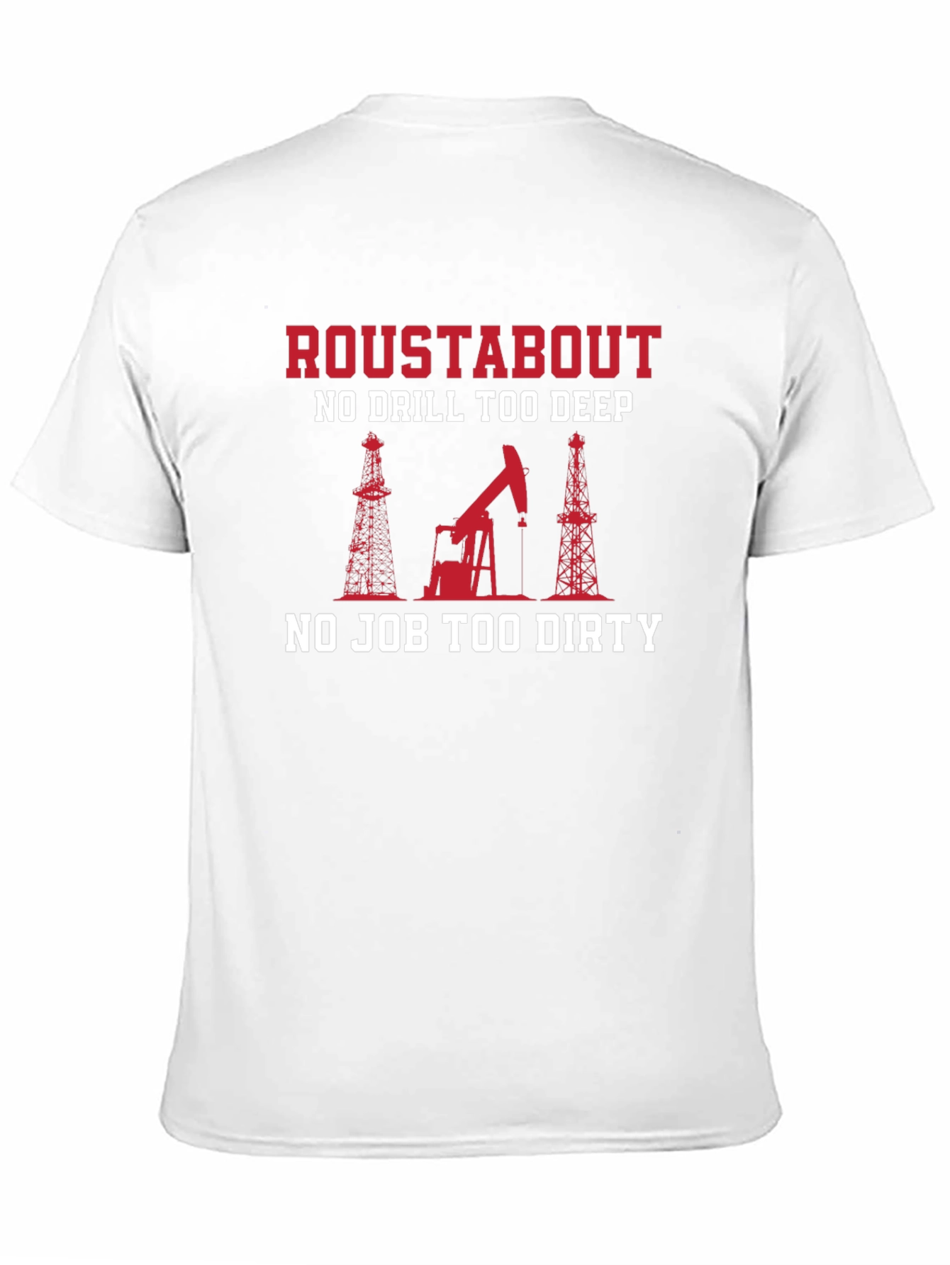Camiseta Negra Roustabout: Para Trabajadores Petroleros