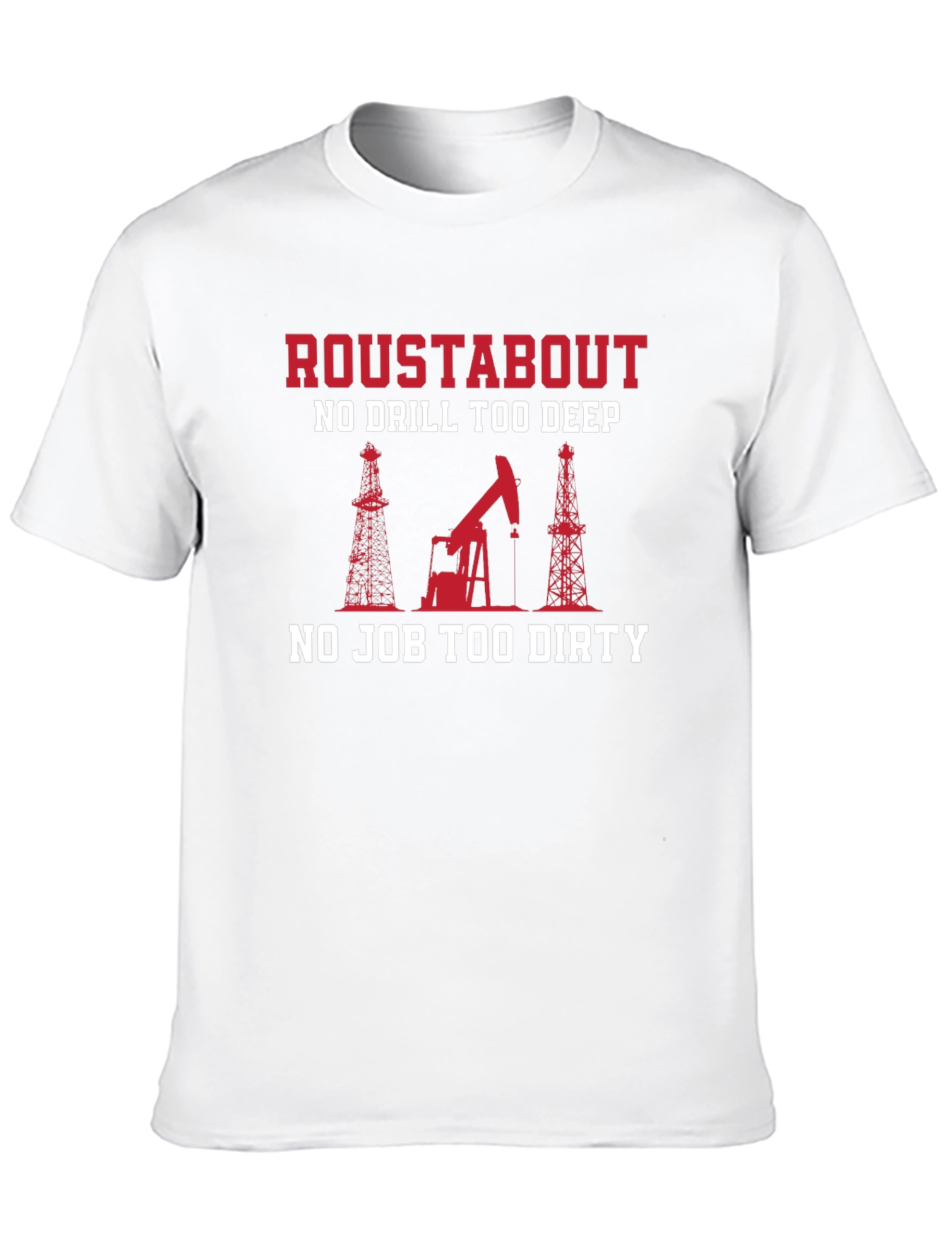 Camiseta Negra Roustabout: Para Trabajadores Petroleros