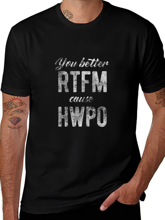 Camiseta Negra RTFM HWPO - Estilo y Actitud