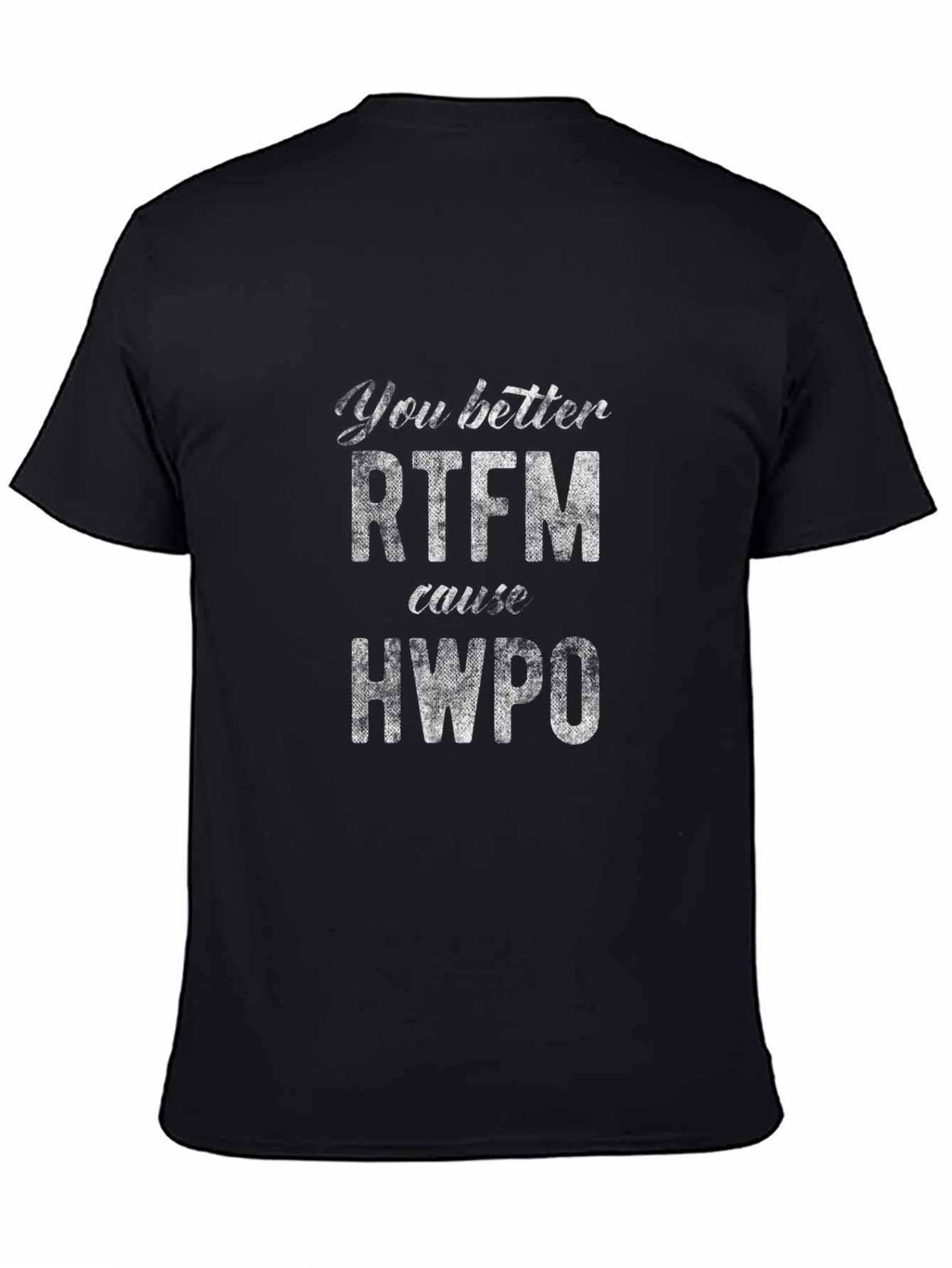 Camiseta Negra RTFM HWPO - Estilo y Actitud