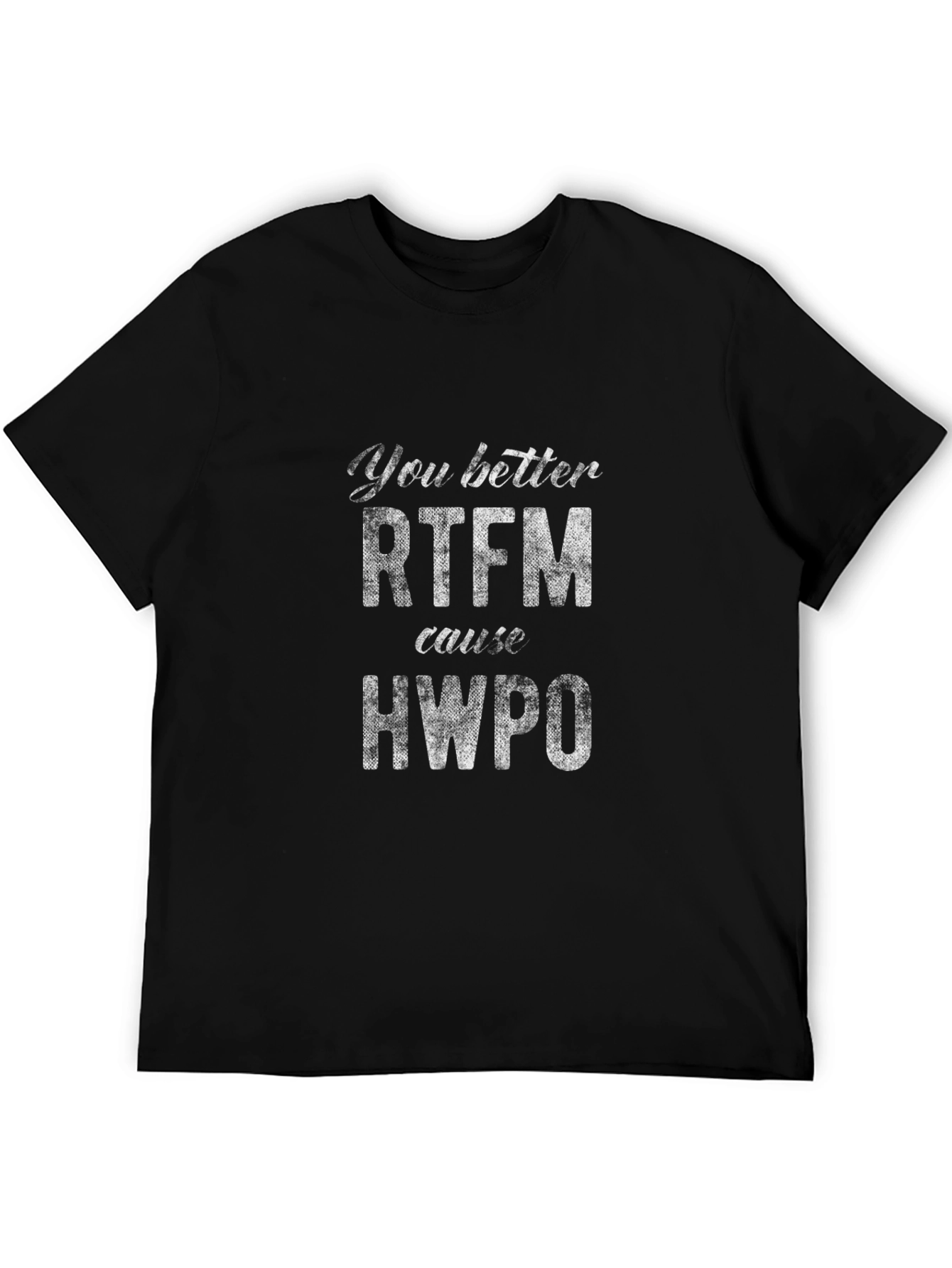 Camiseta Negra RTFM HWPO - Estilo y Actitud