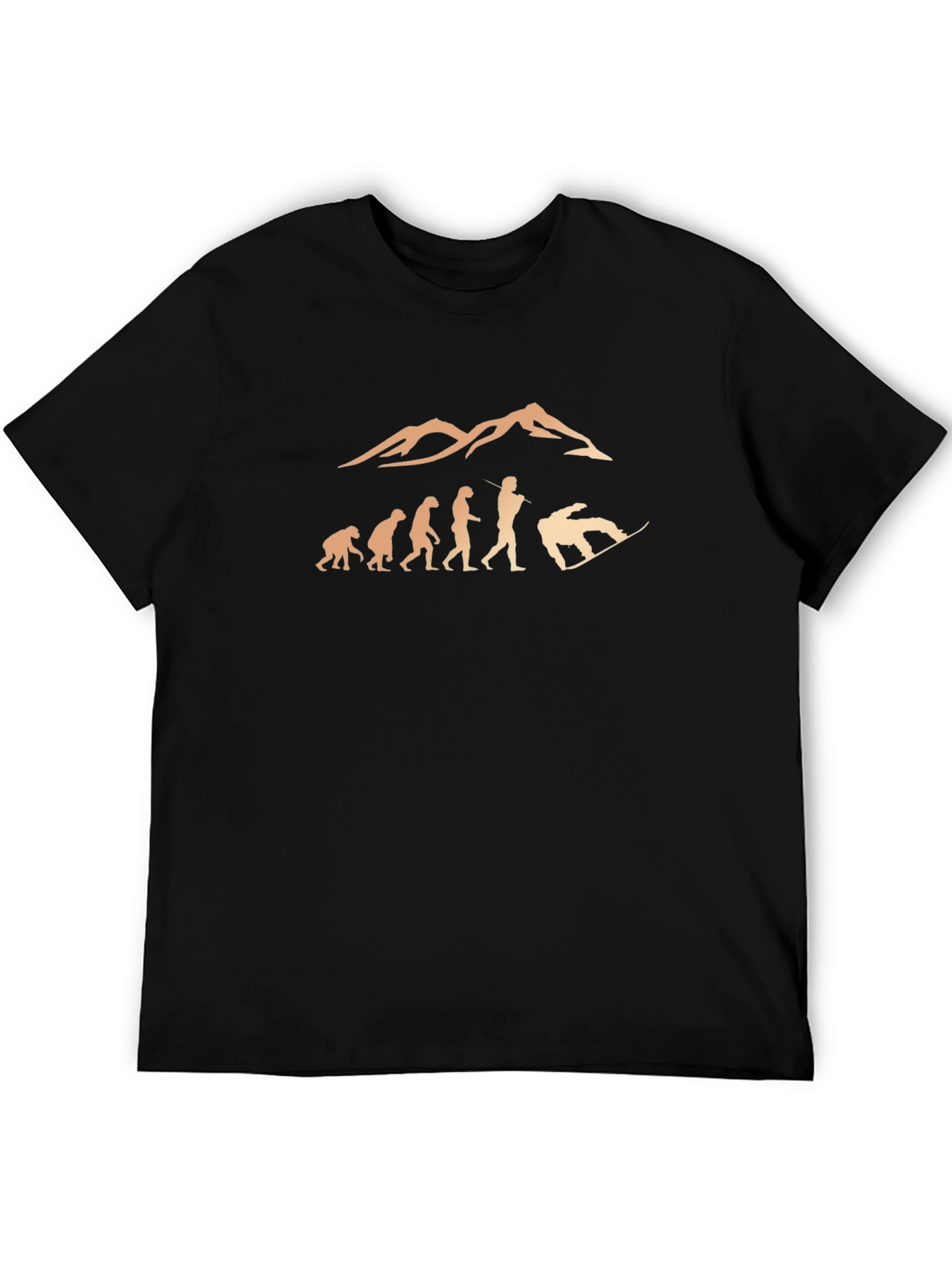 Camiseta Negra Hombre - Evolución al Snowboard