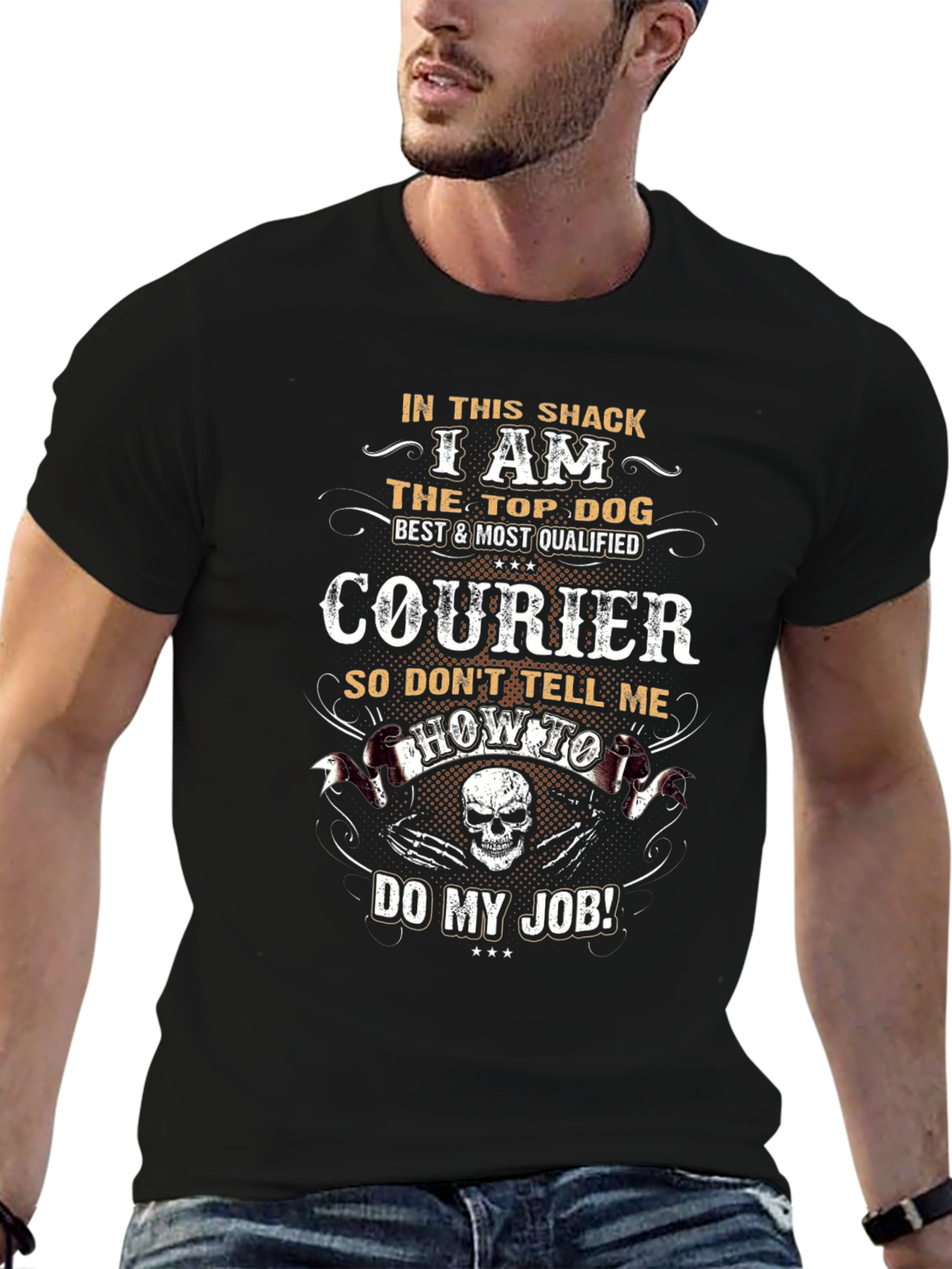 Camiseta Negra Courier: El Mejor y Más Cualificado