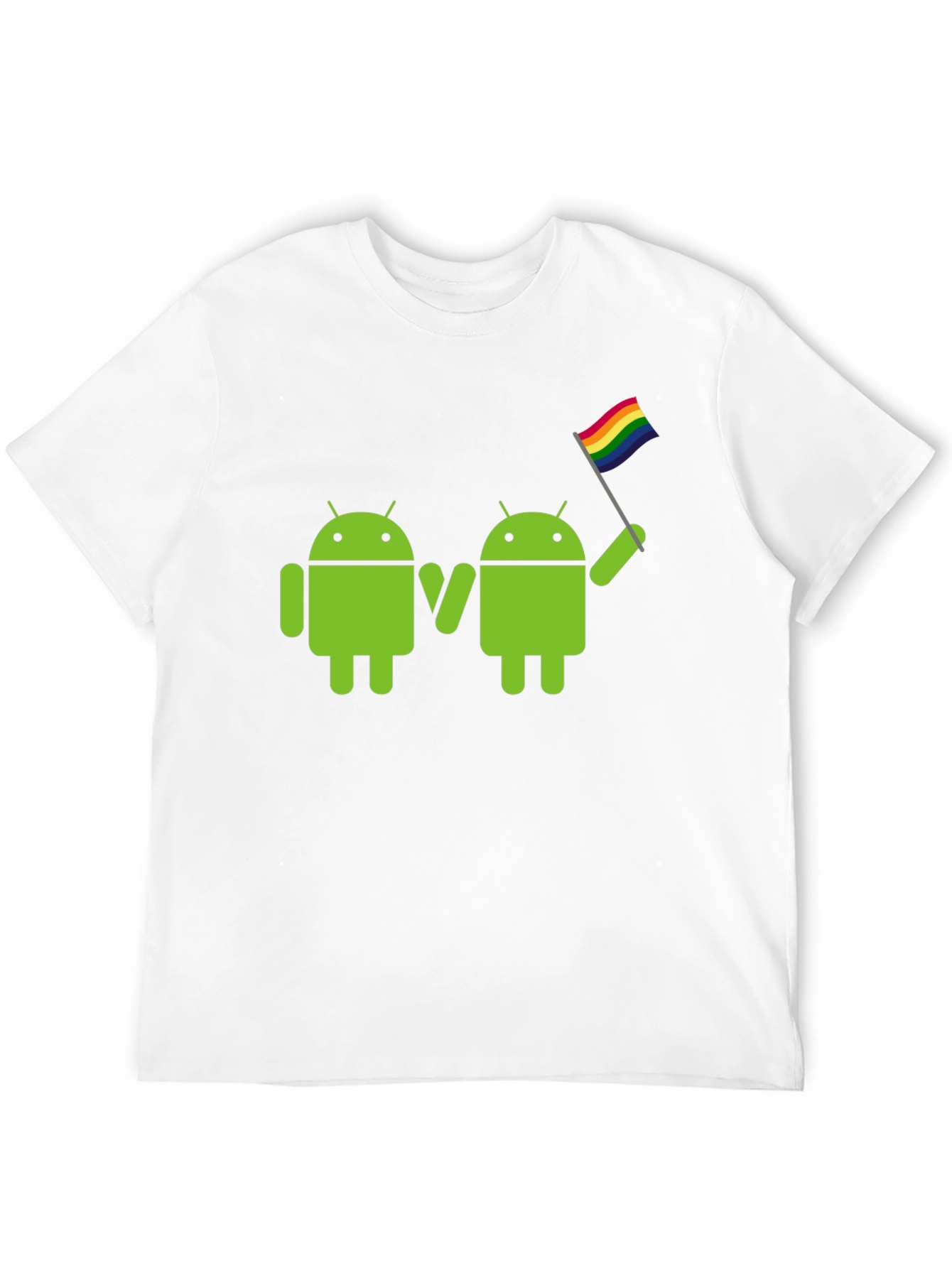 Camiseta Negra Android LGBT Pride