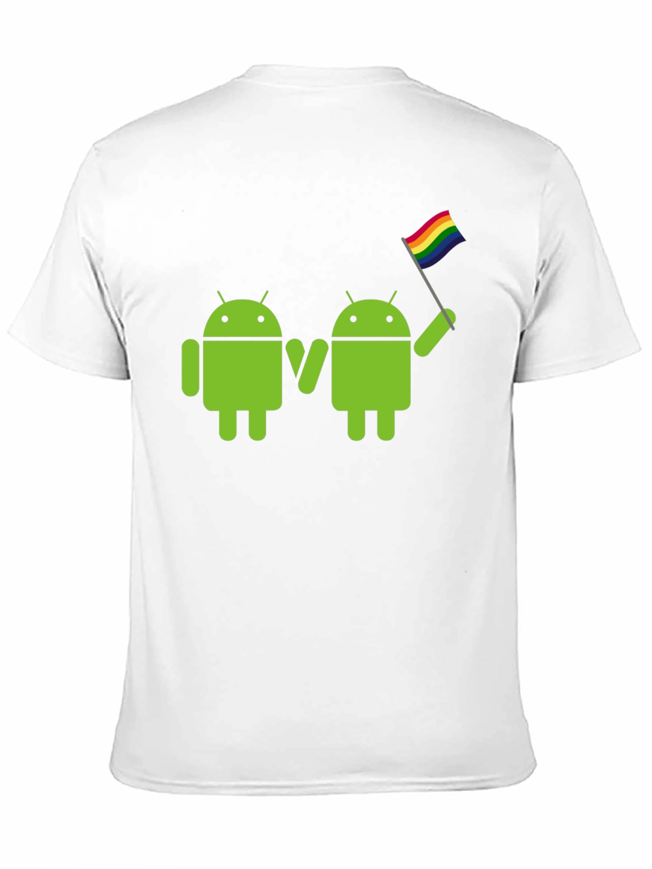 Camiseta Negra Android LGBT Pride