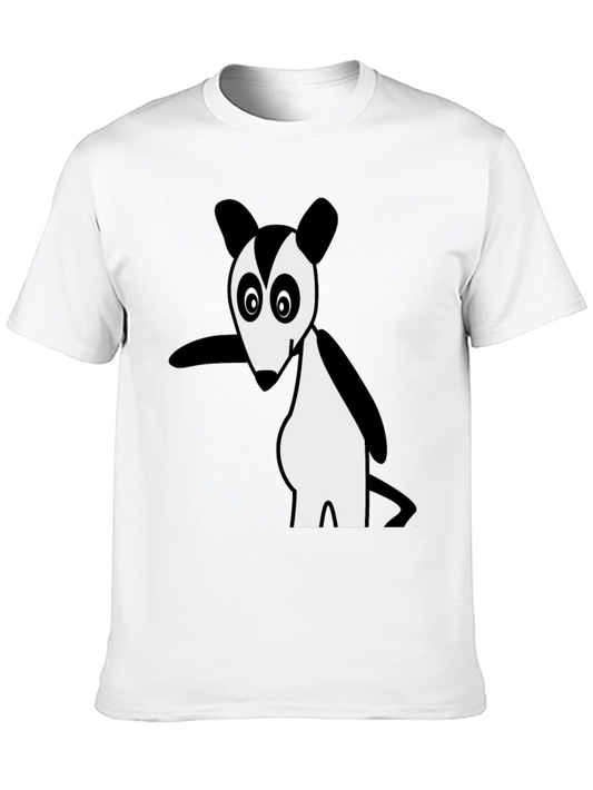 Camiseta Negra con Diseño de Zarigüeya Animada