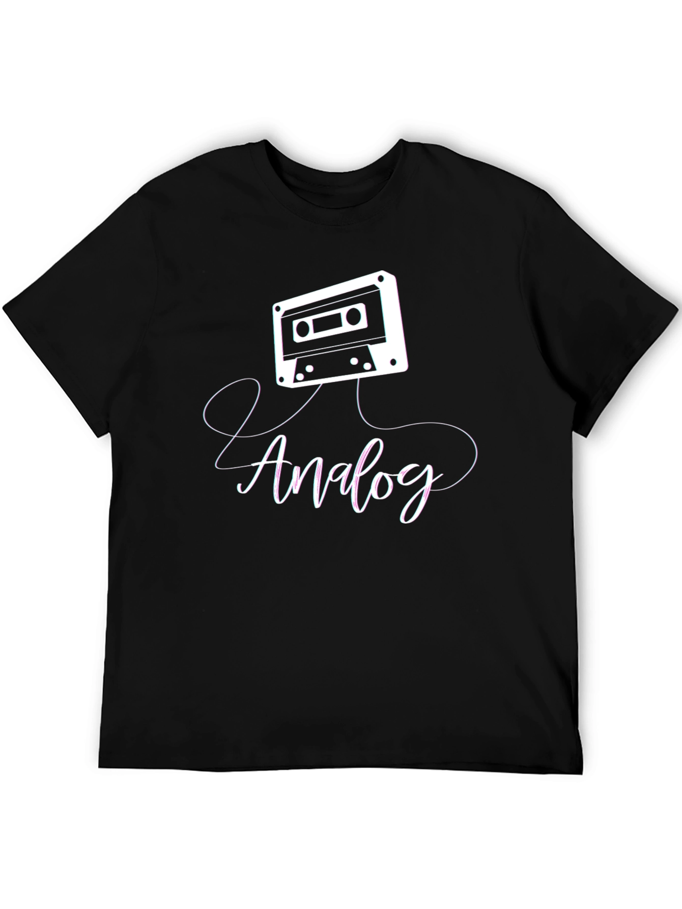 Camiseta Negra Analog Estilo Retro